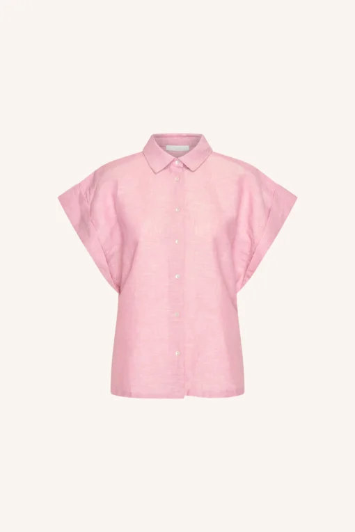 Alternative view of By-Bar Pixie linen blouse dusty pink