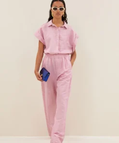 By-Bar Benji linen pants dusty pink