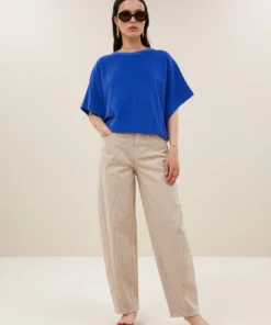 By-Bar Nuki slub top azul blue