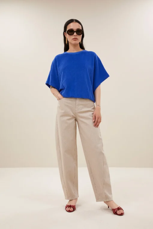 By-Bar Nuki slub top azul blue