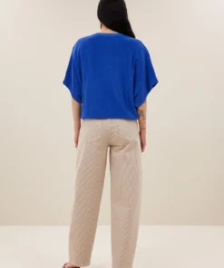 Alternative view of By-Bar Nuki slub top azul blue