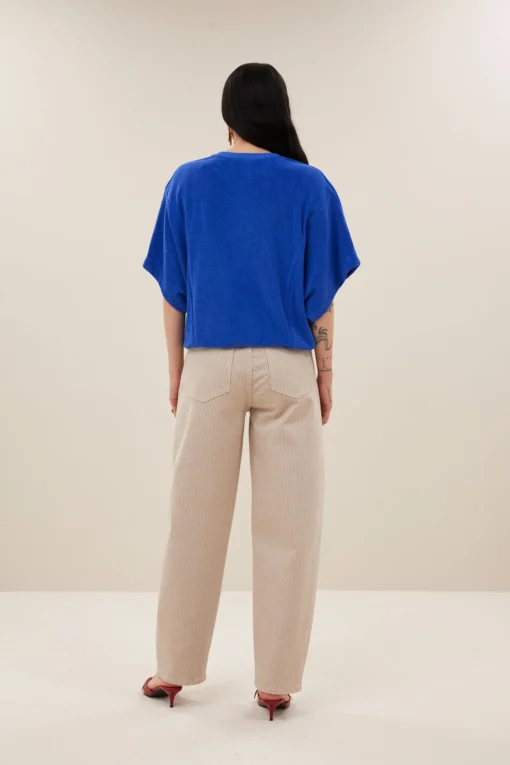 Alternative view of By-Bar Nuki slub top azul blue