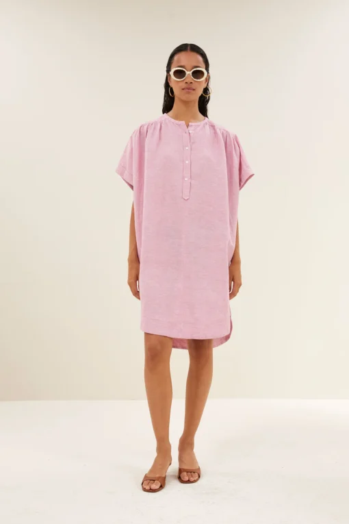 By-Bar Amber linen dress dusty pink