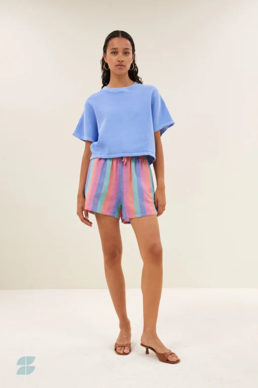 By-Bar Isa rainbow shorts rainbow stripe