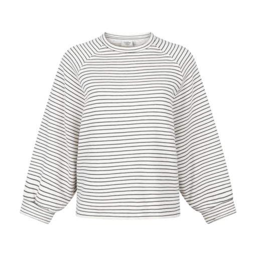 Alternative view of Another-Label Flori stripe sweat navy white stripe