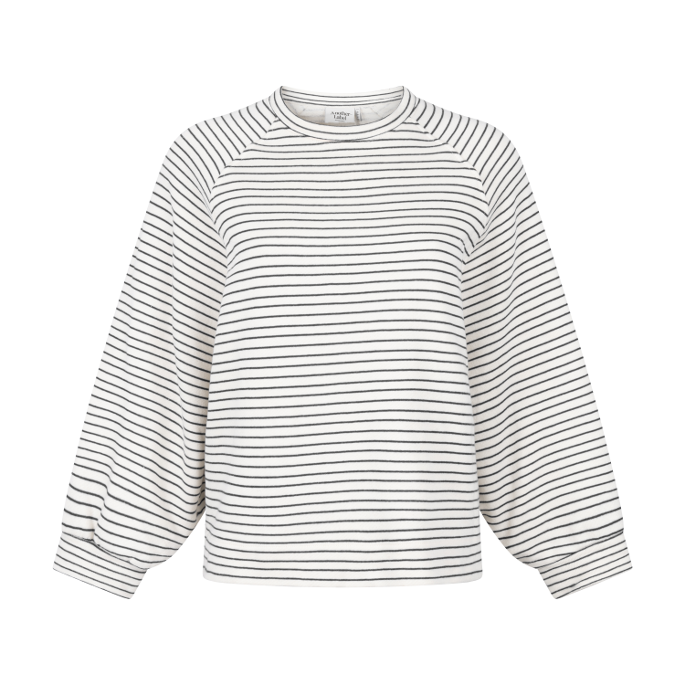 Another-Label Flori stripe sweat navy white stripe - Afbeelding 2