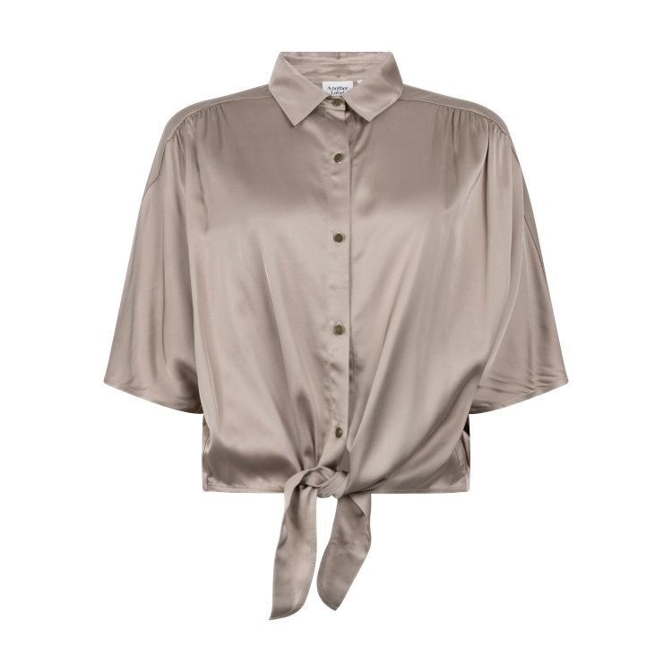 Another-Label Bathylle shirt faded shitake - Afbeelding 2