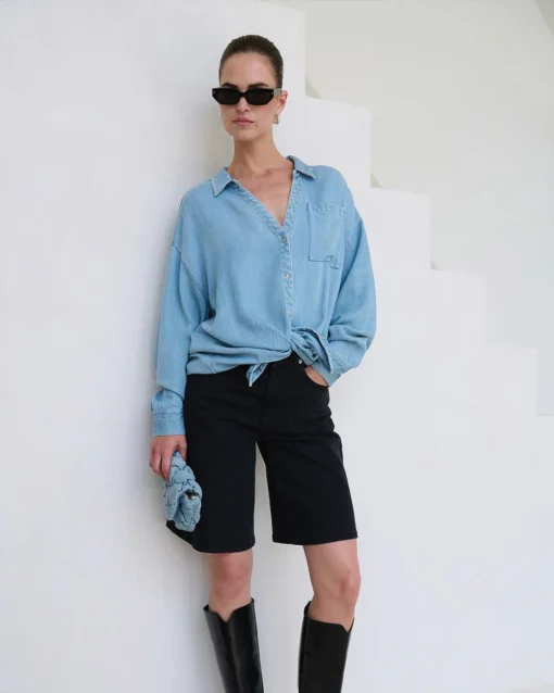 Another-Label Boisy shirt light blue