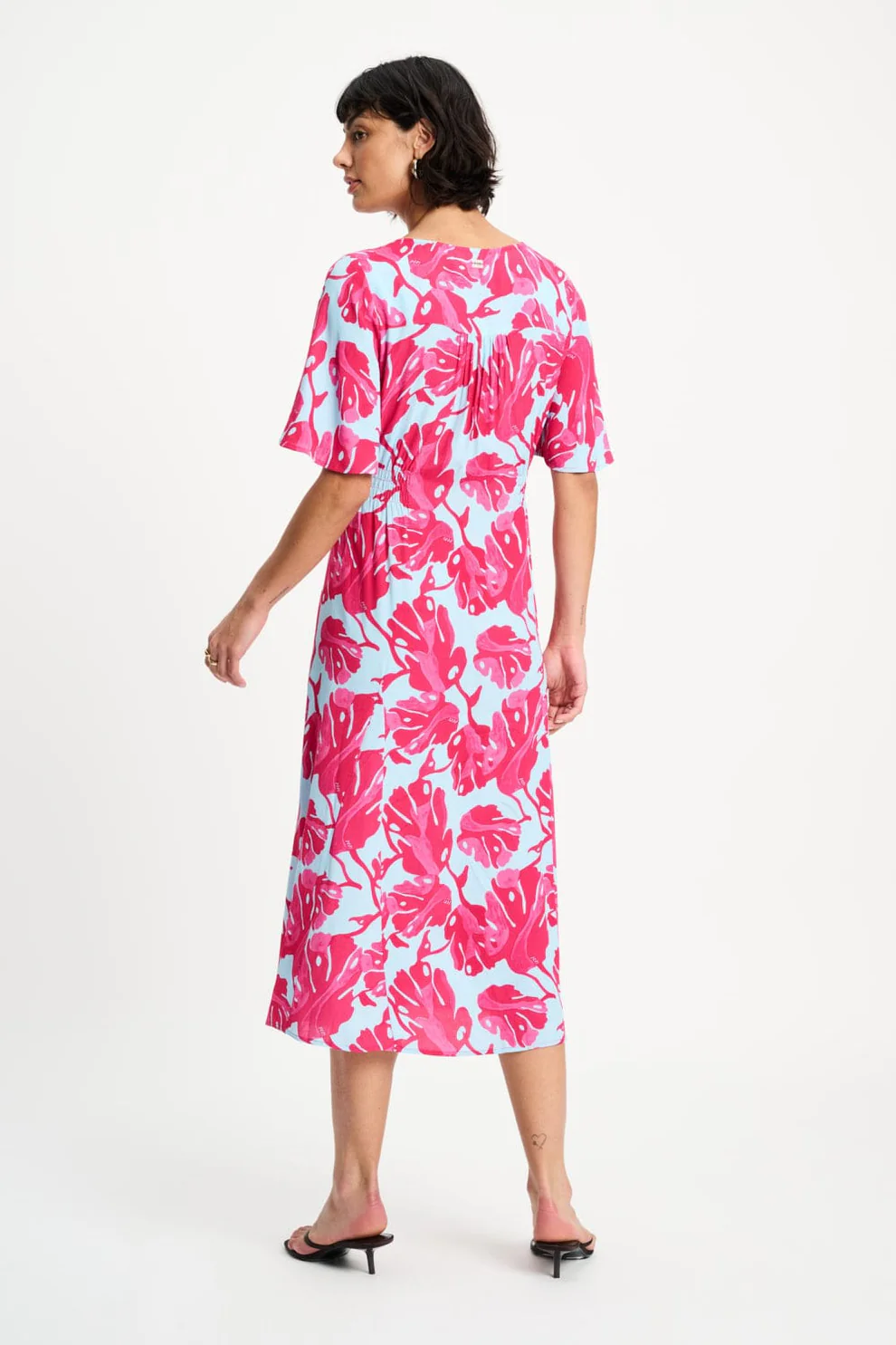 Pom Amsterdam Dress Urban flora blue sp9647 - Afbeelding 4