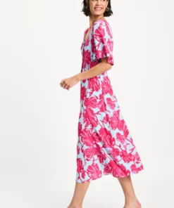 Pom Amsterdam Dress Urban flora blue sp9647