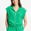 pom amsterdam gilets gilet terry palm green 1226675920