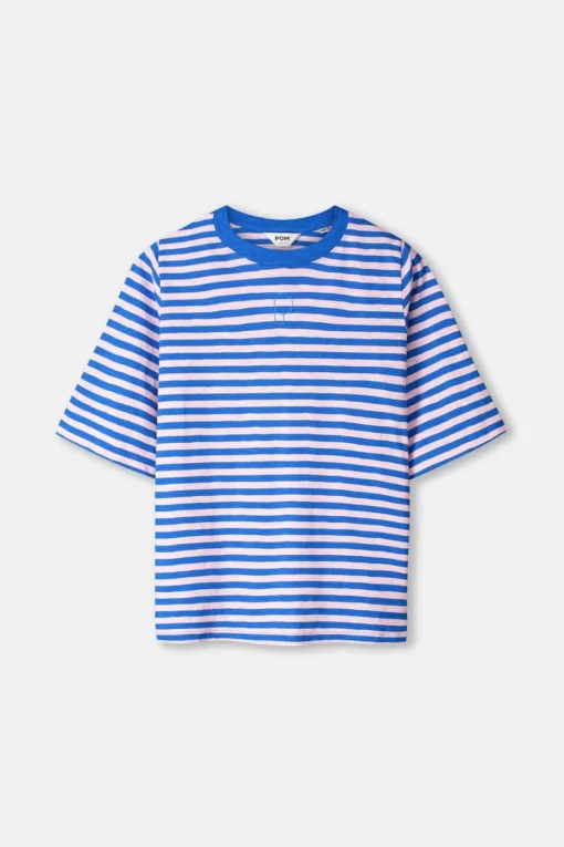 Alternative view of Pom Amsterdam tshirt stripe blue pink sp9531