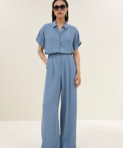 By-Bar Barley viscose blouse blue stone