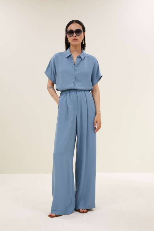 By-Bar Barley viscose blouse blue stone