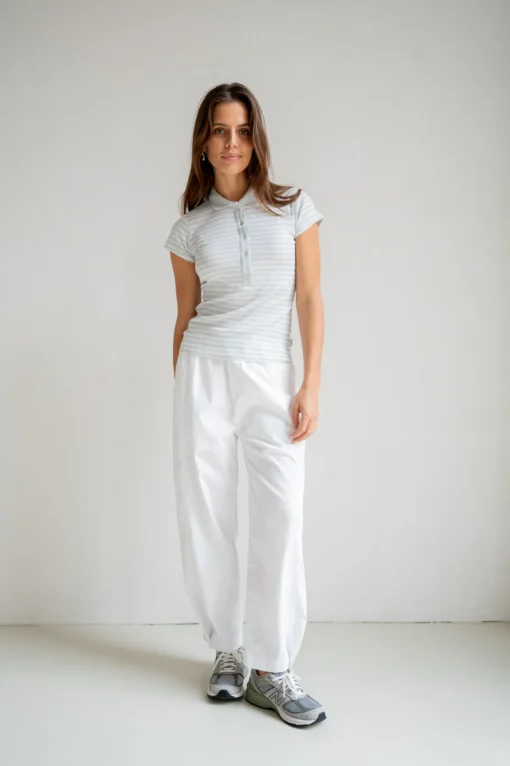 Alternative view of Penn&Ink S26F1820 t-shirt stripe chalk/white