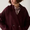 Summum W26 1s1308 Coat wool classic dark burgundy - Afbeelding 3