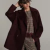 Summum W26 1s1308 Coat wool classic dark burgundy - Afbeelding 7