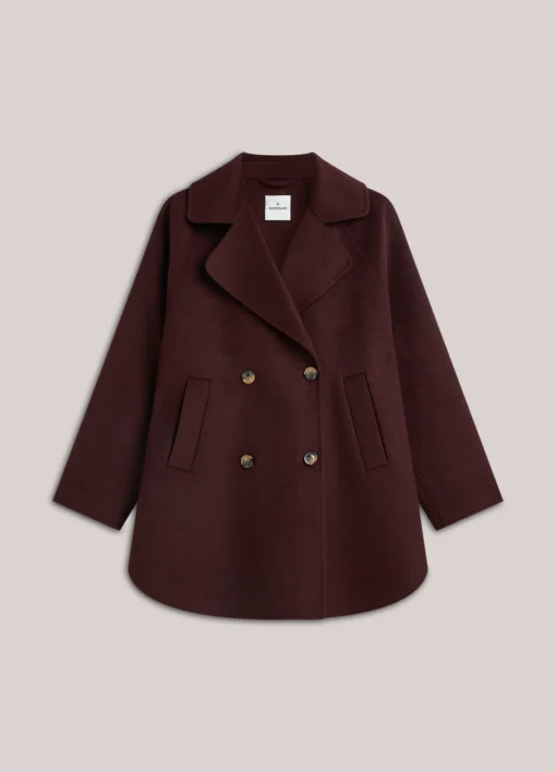 Alternative view of Summum W26 1s1308 Coat wool classic dark burgundy