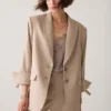 Summum W26 1s1330 Blazer twill melange light taupe - Afbeelding 3