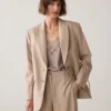 Summum W26 1s1330 Blazer twill melange light taupe - Afbeelding 4