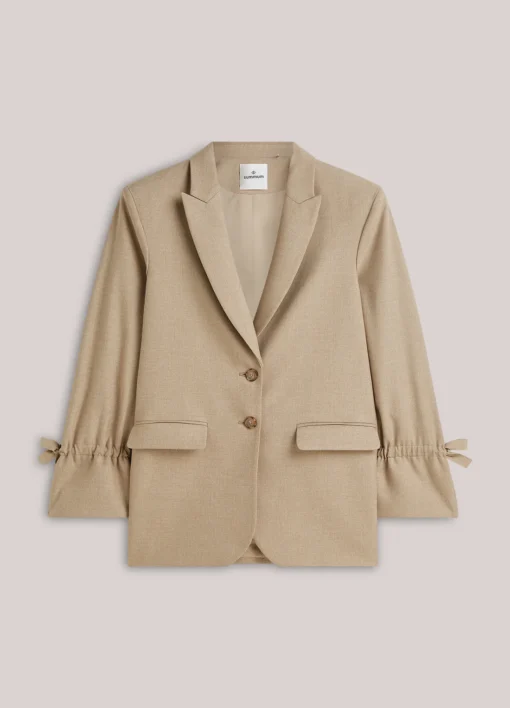 Alternative view of Summum W26 1s1330 Blazer twill melange light taupe