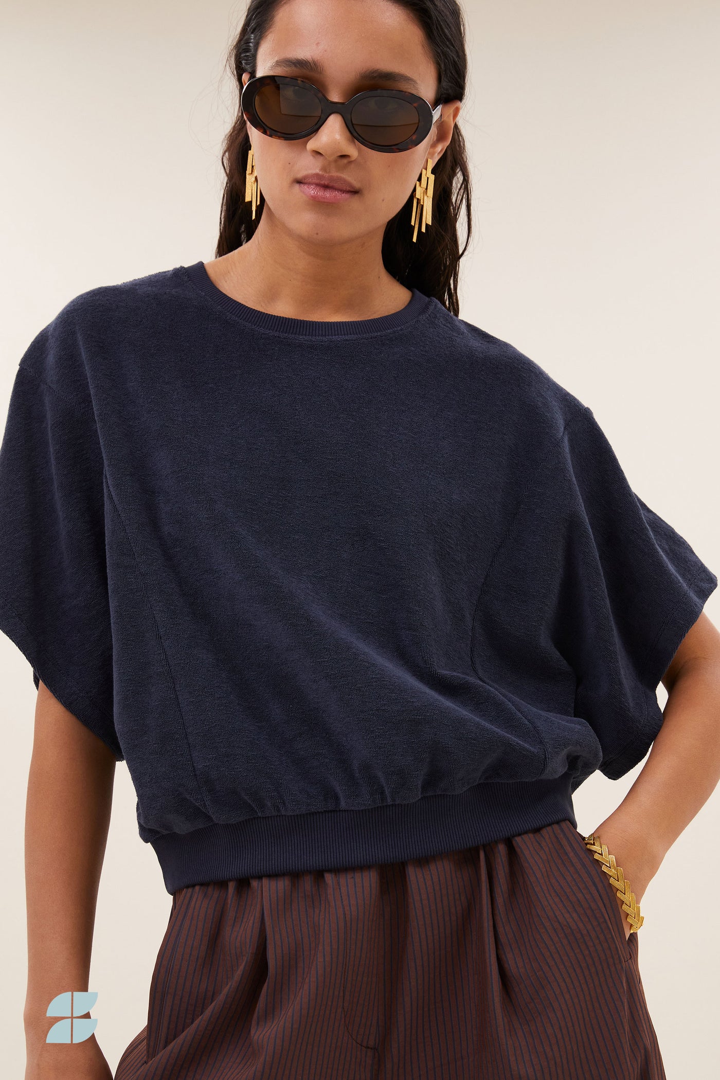 By-Bar W26 Pre-Fall Nuki slub top midnight - Afbeelding 5