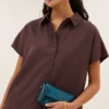 By-Bar W26 Pre-Fall Barley tan stripe blouse tanning stripe - Afbeelding 6
