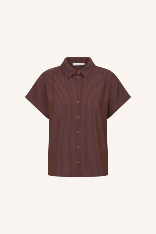 Alternative view of By-Bar W26 Pre-Fall Barley tan stripe blouse tanning stripe