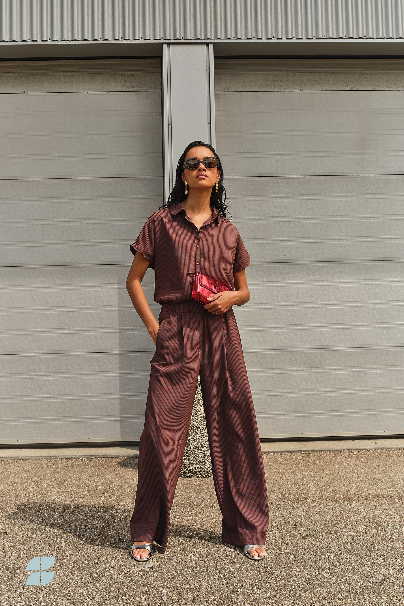 By-Bar W26 Pre-Fall Celin tan stripe pants tanning stripe - Afbeelding 3