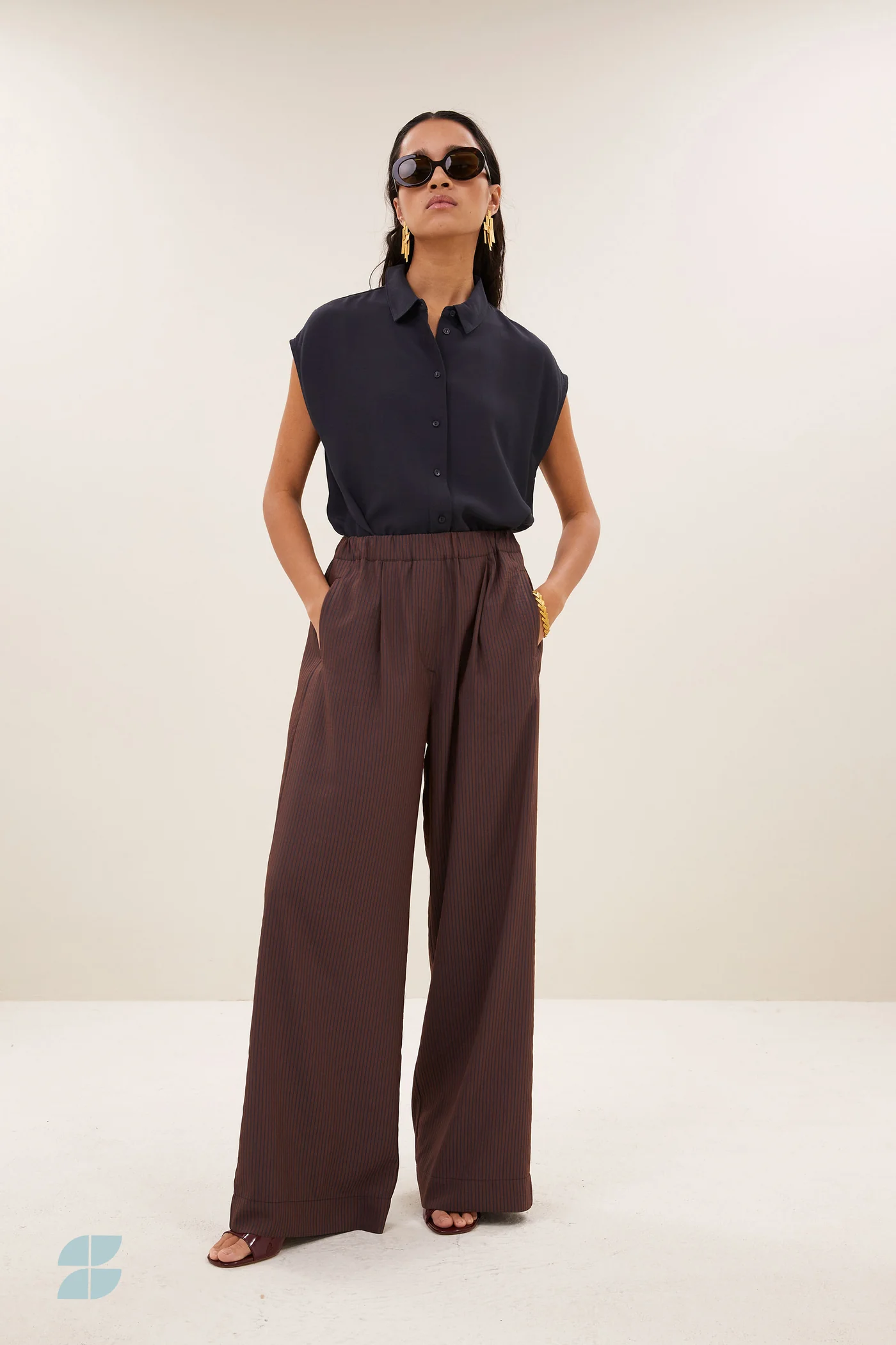 By-Bar W26 Pre-Fall Celin tan stripe pants tanning stripe
