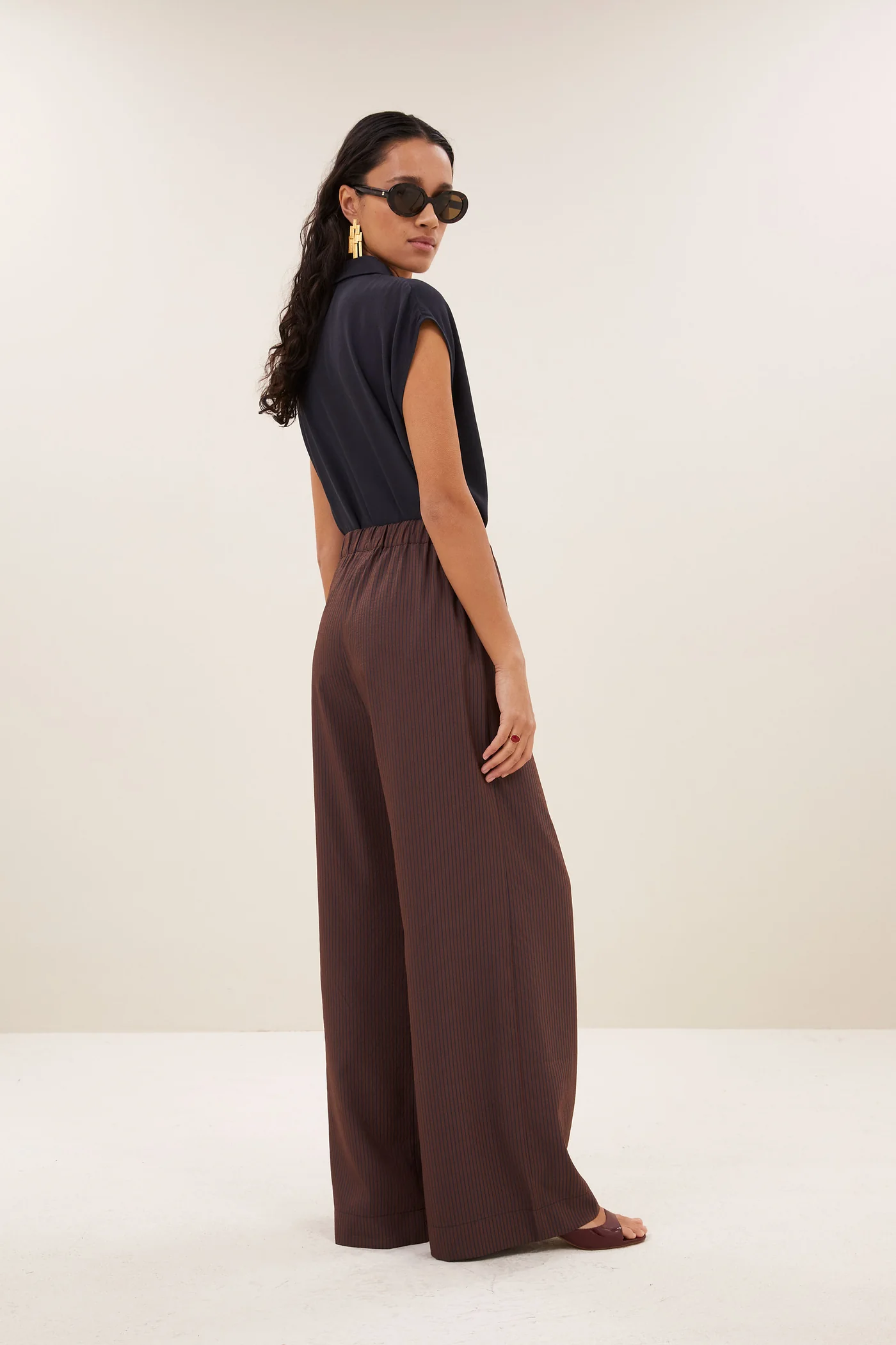 By-Bar W26 Pre-Fall Celin tan stripe pants tanning stripe - Afbeelding 4