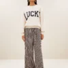 By-Bar W26 Pre-Fall Lili patchwork sweater oyster melee