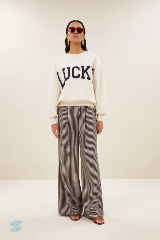 By-Bar W26 Pre-Fall Lili patchwork sweater oyster melee
