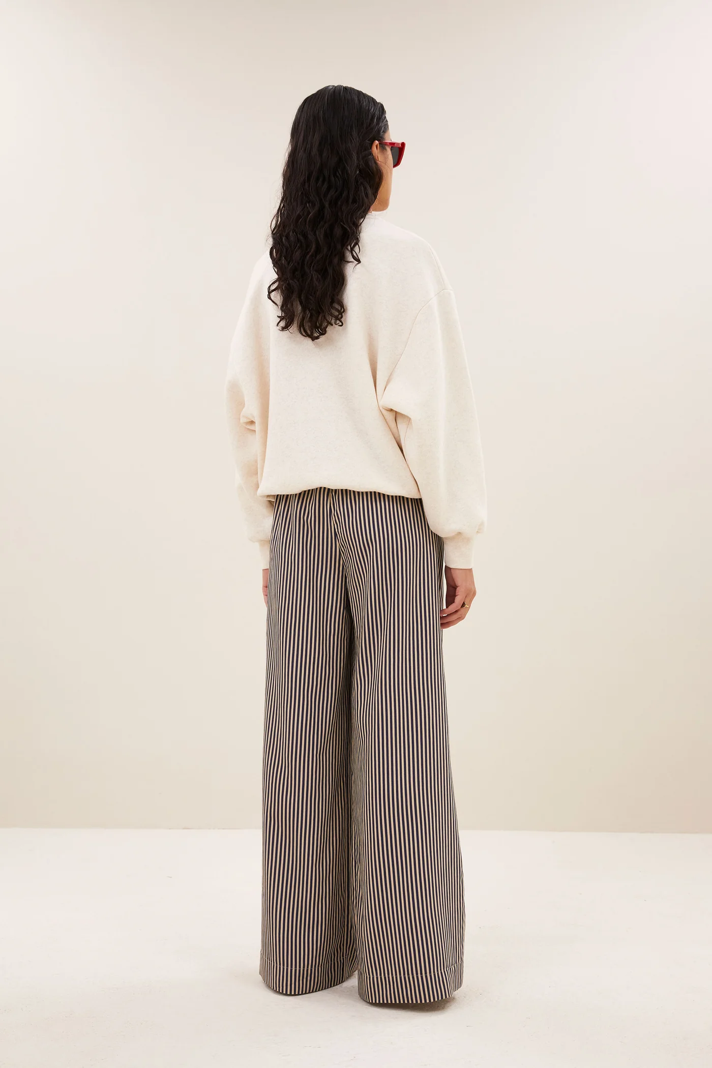 By-Bar W26 Pre-Fall Lili patchwork sweater oyster melee - Afbeelding 4