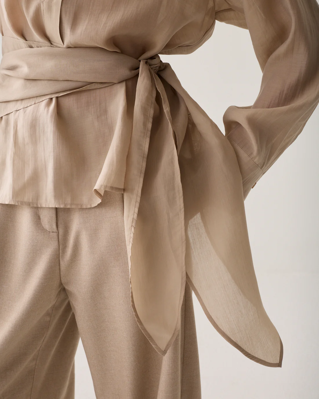 Summum W26 2s3521 Top wrap lyocell blend light taupe - Afbeelding 4