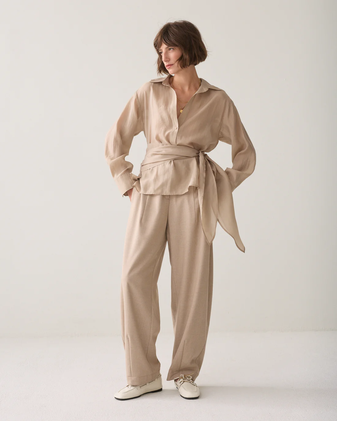 Summum W26 2s3521 Top wrap lyocell blend light taupe