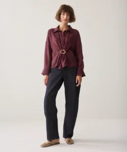 Summum W26 2s3524 Blouse lyocell blend dark burgundy