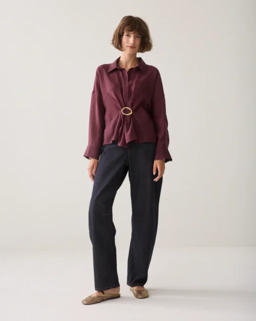 Summum W26 2s3524 Blouse lyocell blend dark burgundy