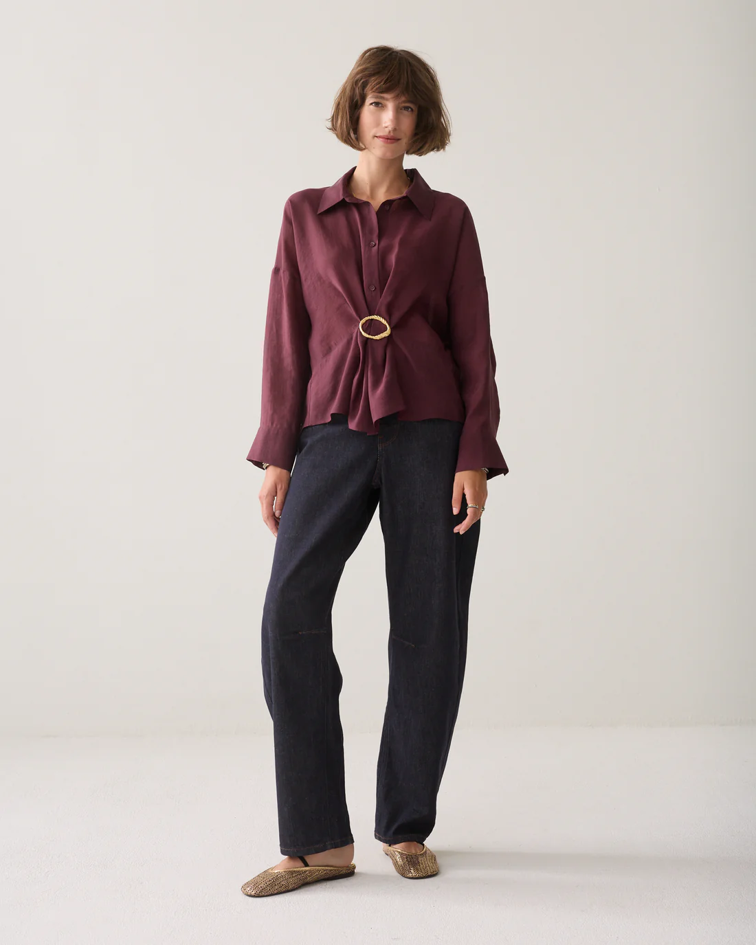Summum W26 2s3524 Blouse lyocell blend dark burgundy