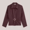 Summum W26 2s3524 Blouse lyocell blend dark burgundy - Afbeelding 2