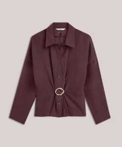 Alternative view of Summum W26 2s3524 Blouse lyocell blend dark burgundy