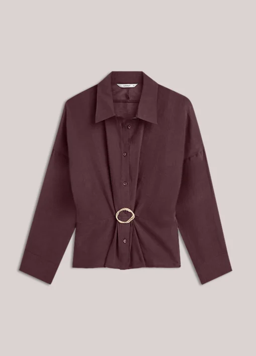 Alternative view of Summum W26 2s3524 Blouse lyocell blend dark burgundy