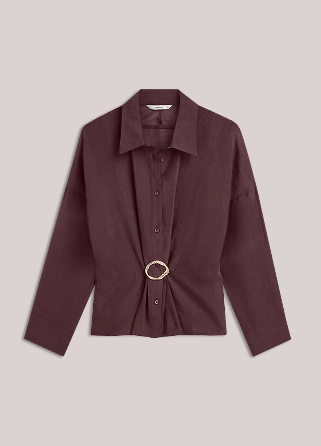 Summum W26 2s3524 Blouse lyocell blend dark burgundy - Afbeelding 2