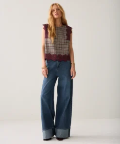 Summum W26 2s3525 Top check burgundy multicolour