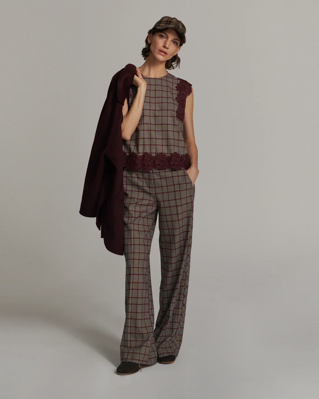 Summum W26 2s3525 Top check burgundy multicolour - Afbeelding 7