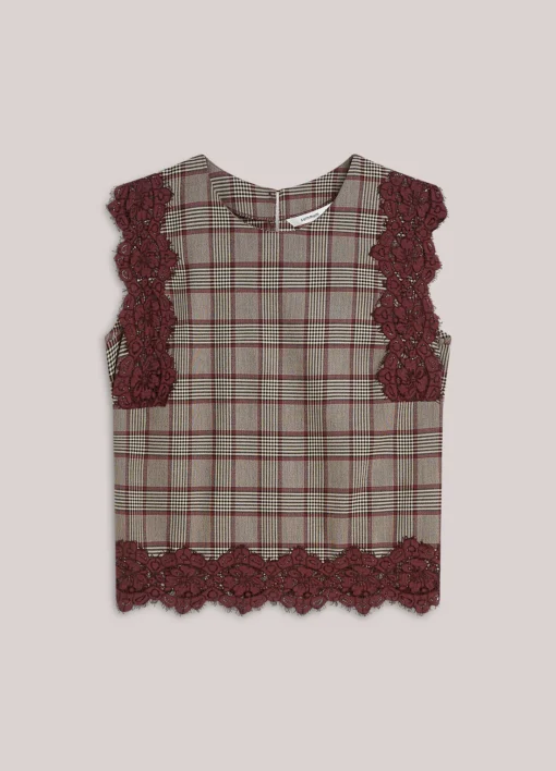 Alternative view of Summum W26 2s3525 Top check burgundy multicolour