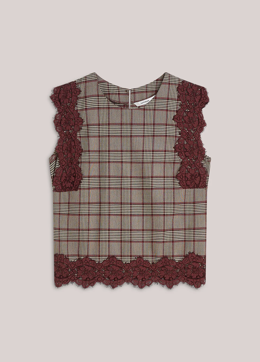 Summum W26 2s3525 Top check burgundy multicolour - Afbeelding 2