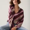 Summum W26 2s3560 Top v-neck stripe printed multicolour - Afbeelding 3