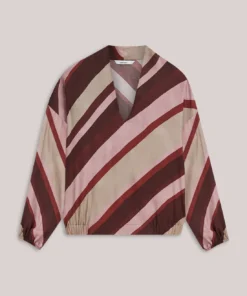 Alternative view of Summum W26 2s3560 Top v-neck stripe printed multicolour