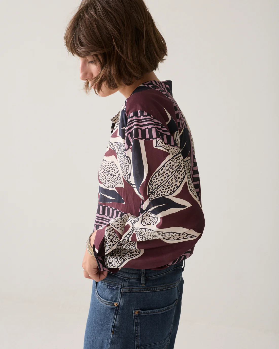 Summum W26 2s3561 Blouse scarf print multicolour - Afbeelding 5